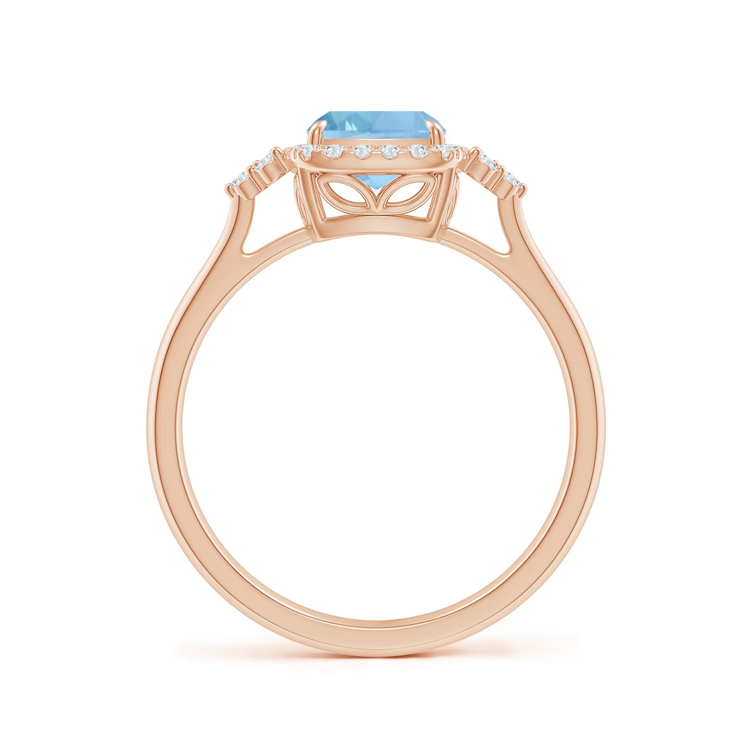 AAAA - Aquamarine / 1.38 CT / 14 KT Rose Gold