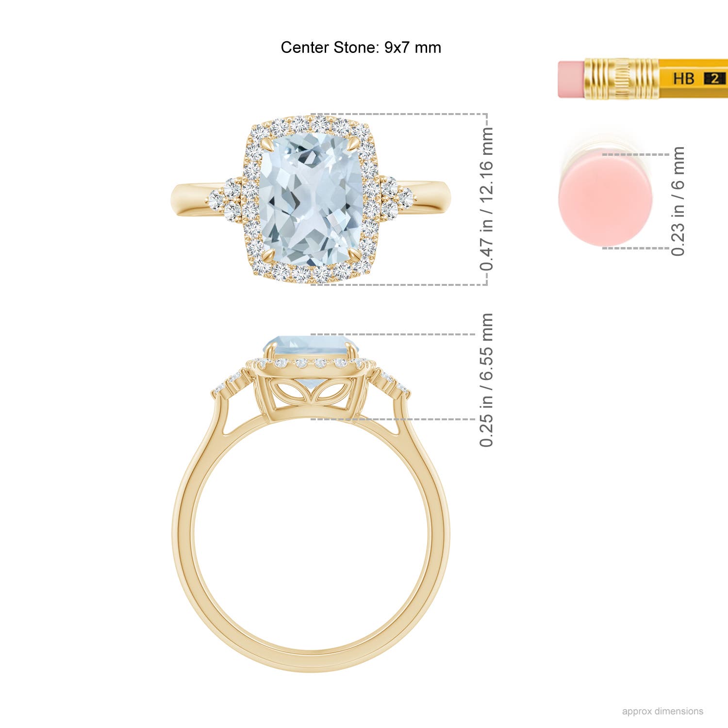 A - Aquamarine / 2.11 CT / 14 KT Yellow Gold