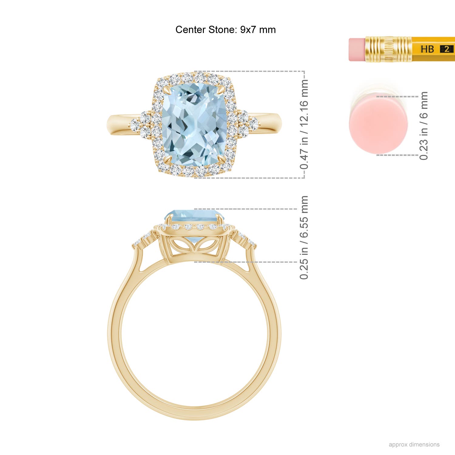 AA - Aquamarine / 2.11 CT / 14 KT Yellow Gold