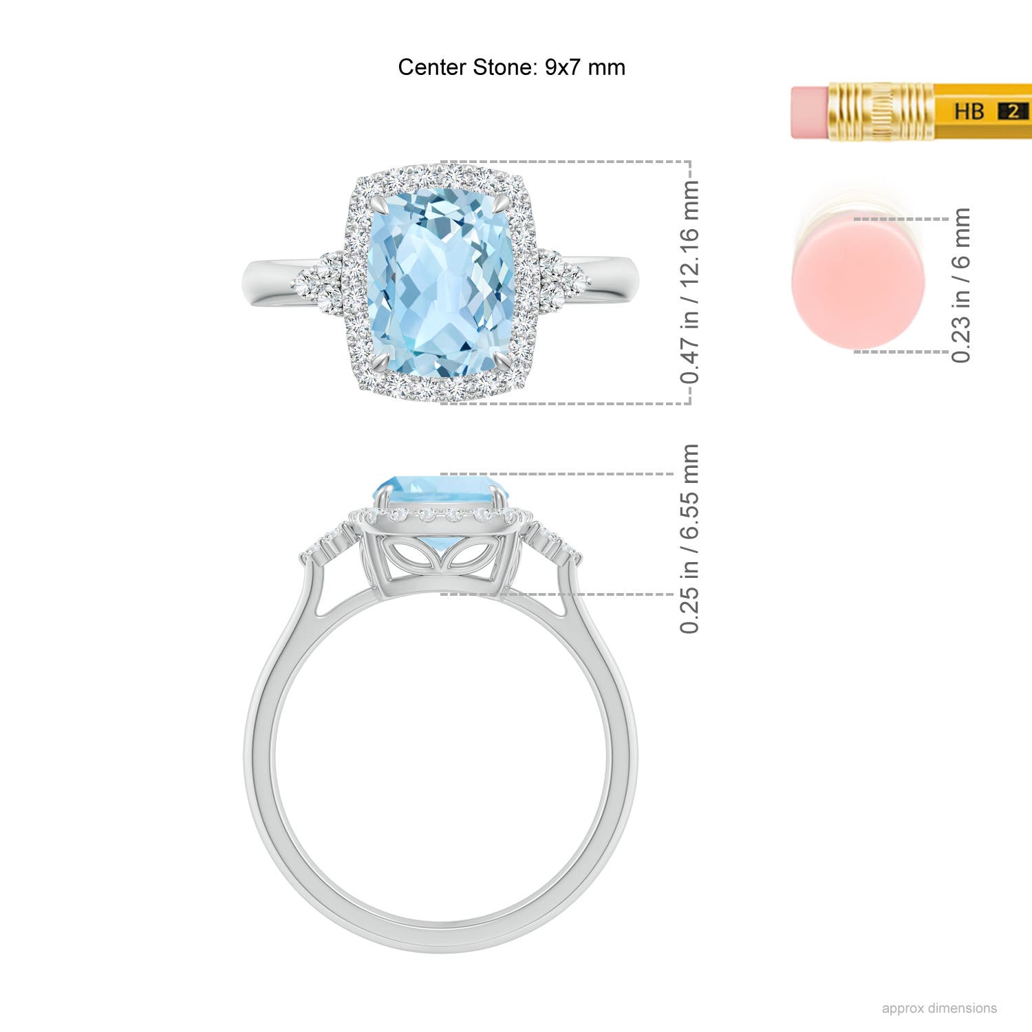 AAA - Aquamarine / 2.11 CT / 14 KT White Gold