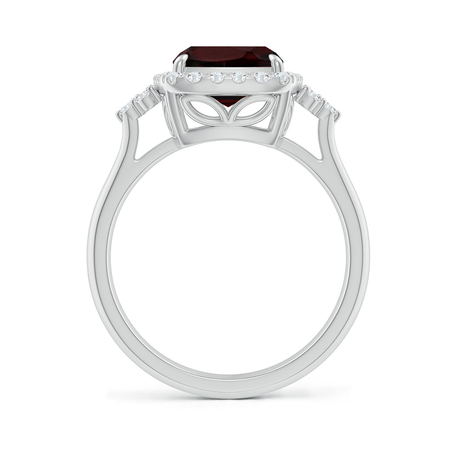 A - Garnet / 3.7 CT / 14 KT White Gold