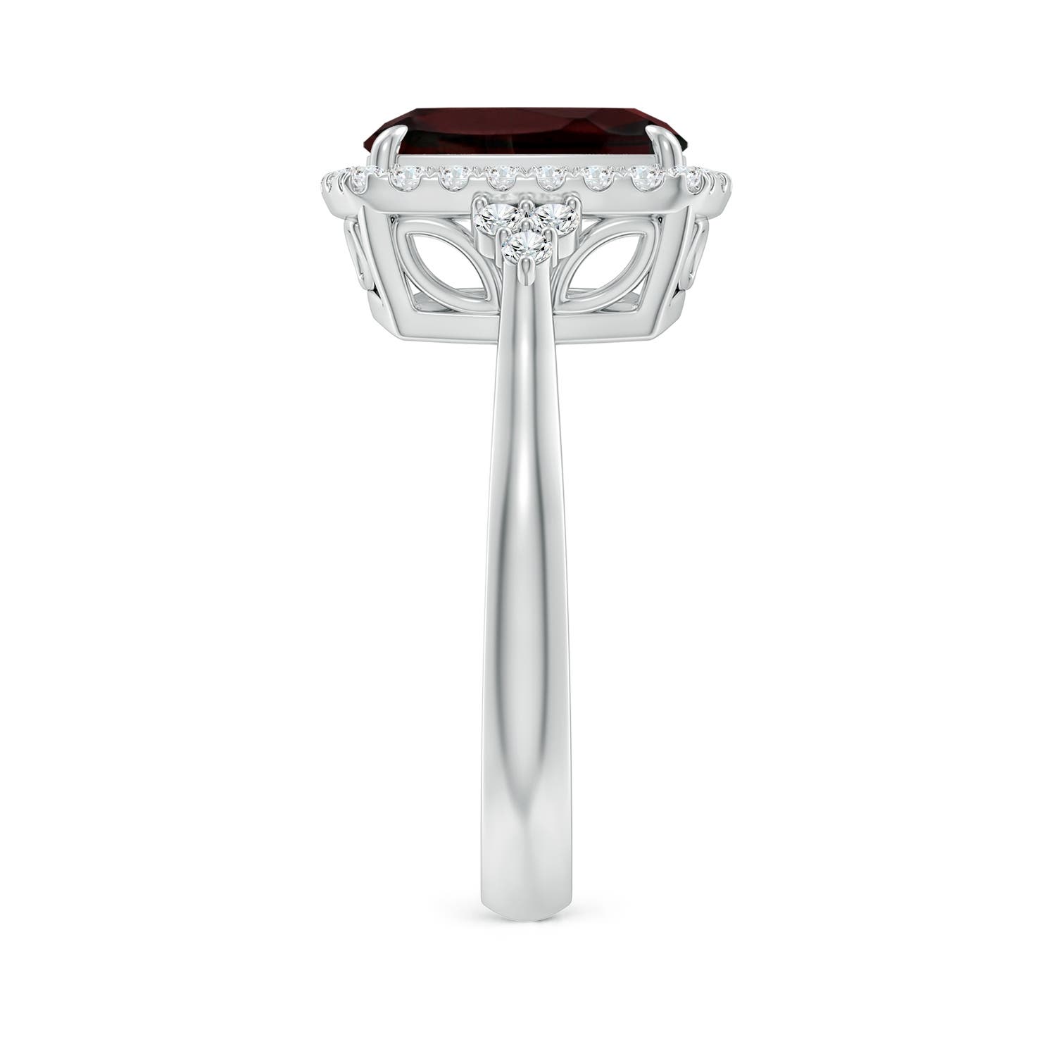 A - Garnet / 3.7 CT / 14 KT White Gold