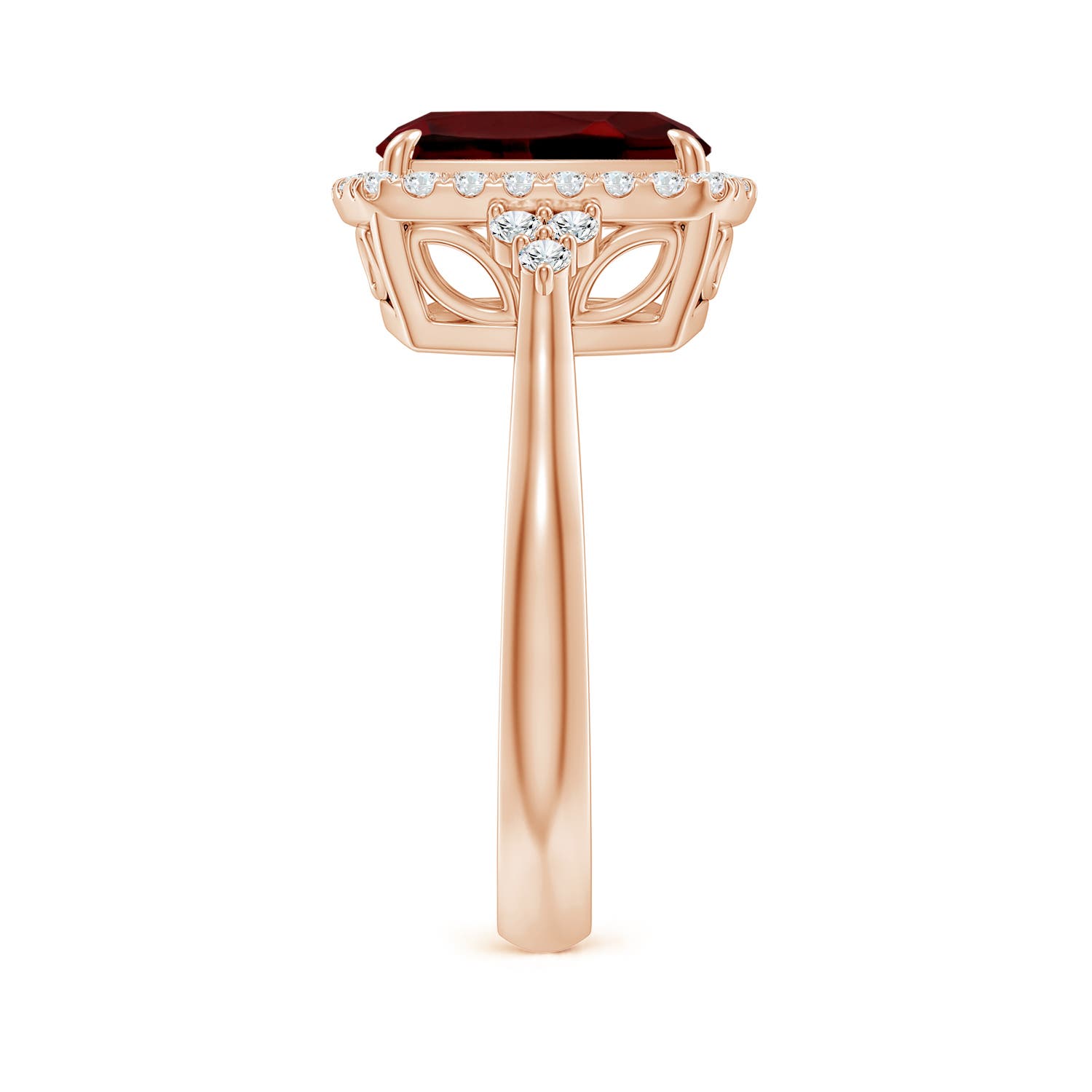 AAAA - Garnet / 3.7 CT / 14 KT Rose Gold