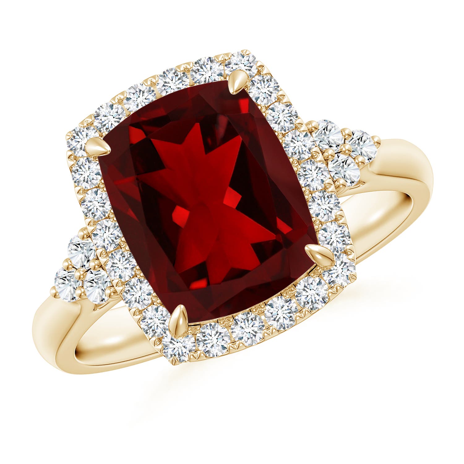 AAAA - Garnet / 3.7 CT / 14 KT Yellow Gold