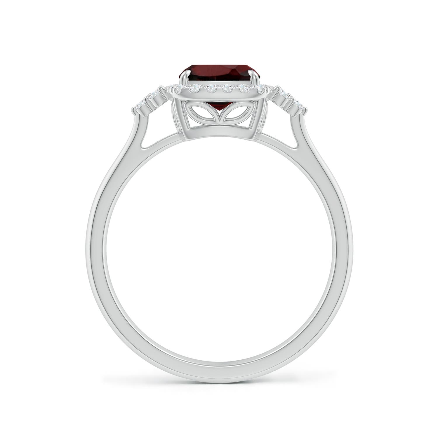 AA - Garnet / 1.78 CT / 14 KT White Gold