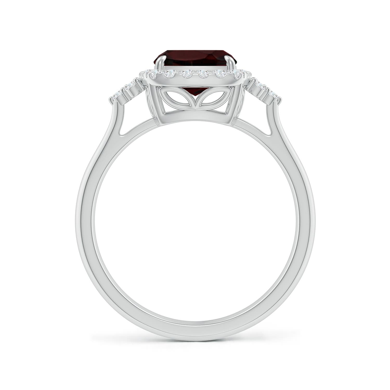 A - Garnet / 3.16 CT / 14 KT White Gold