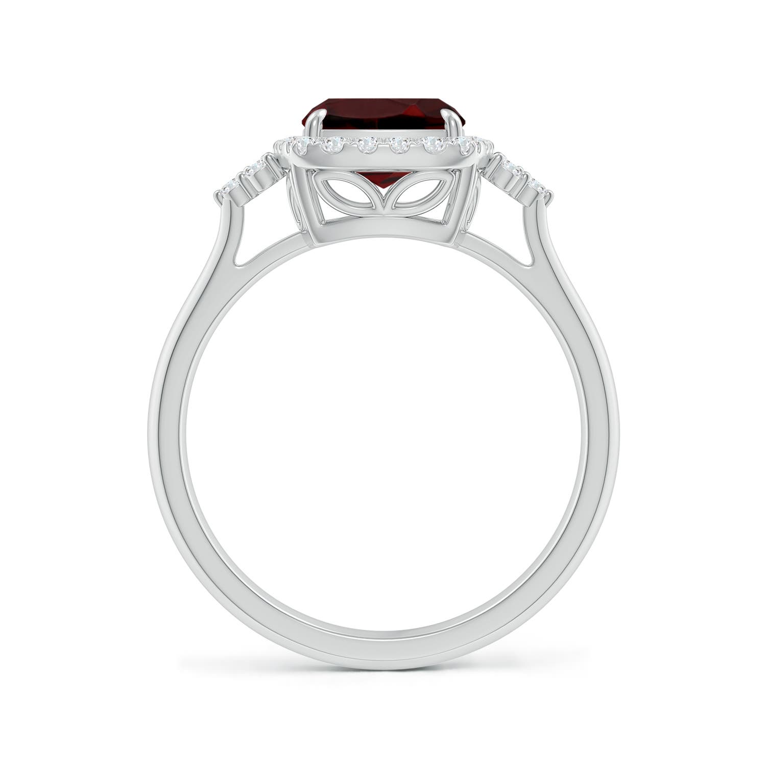 AAA - Garnet / 3.16 CT / 14 KT White Gold