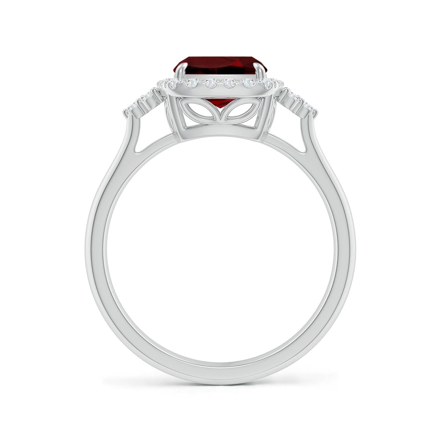 AAAA - Garnet / 3.16 CT / 14 KT White Gold