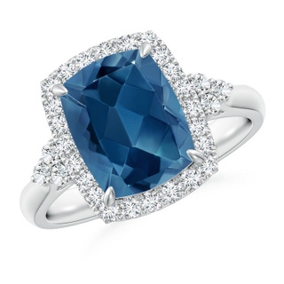 Cushion Rectangular AA London Blue Topaz