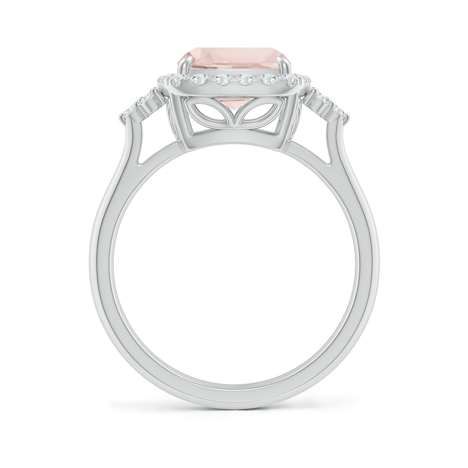 A - Morganite / 3.05 CT / 14 KT White Gold