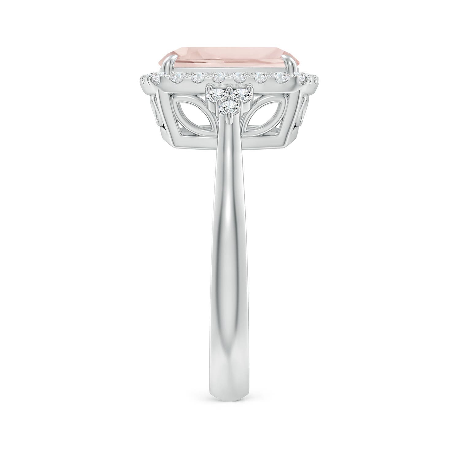 A - Morganite / 3.05 CT / 14 KT White Gold