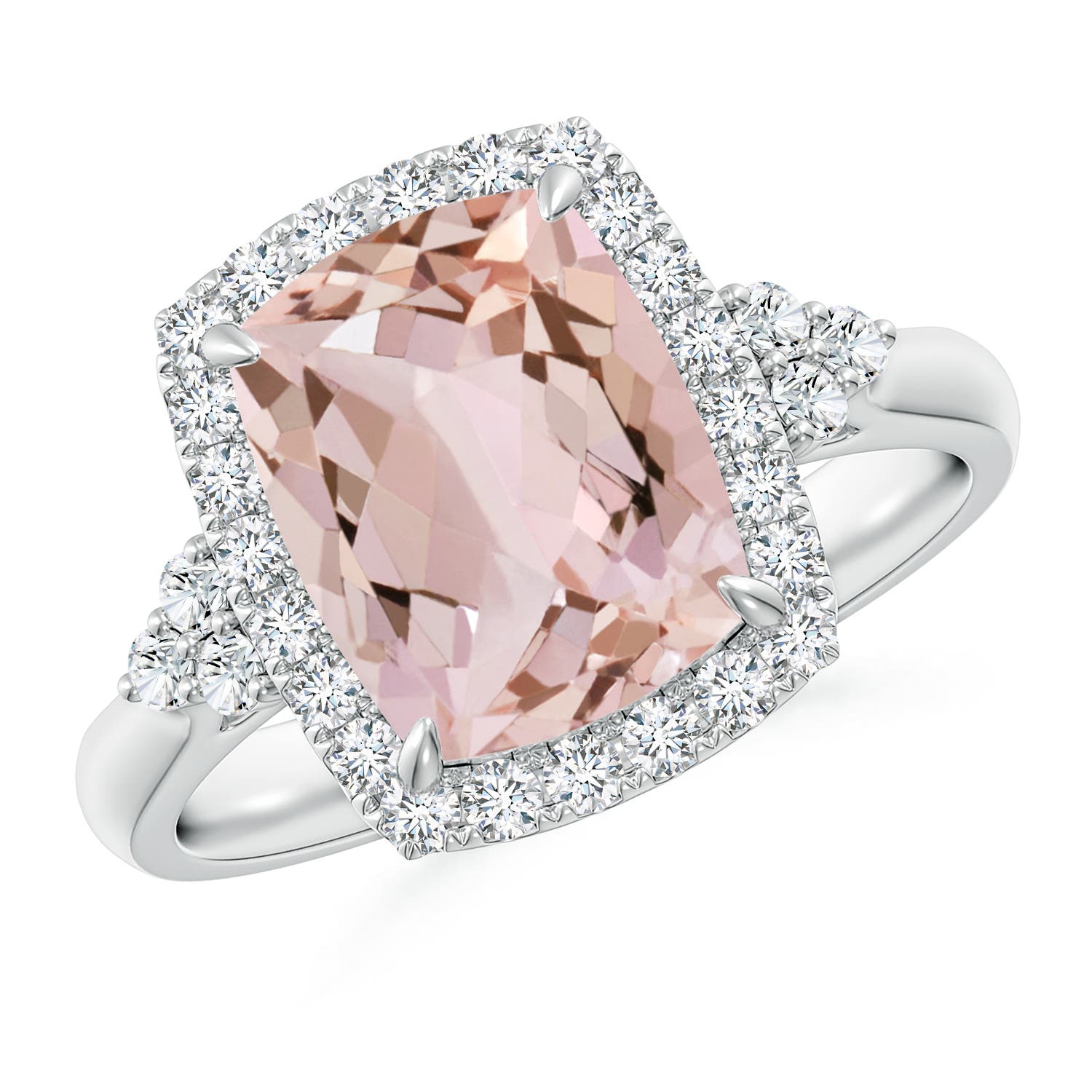 AA - Morganite / 3.05 CT / 14 KT White Gold