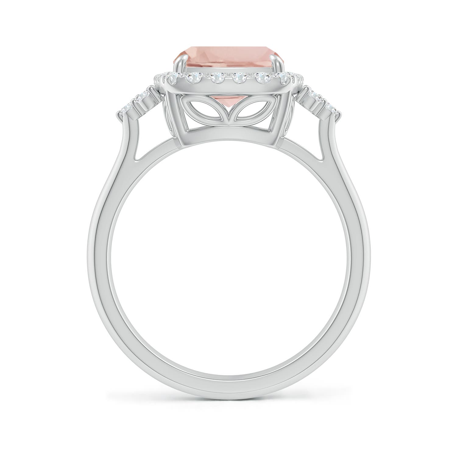 AA - Morganite / 3.05 CT / 14 KT White Gold