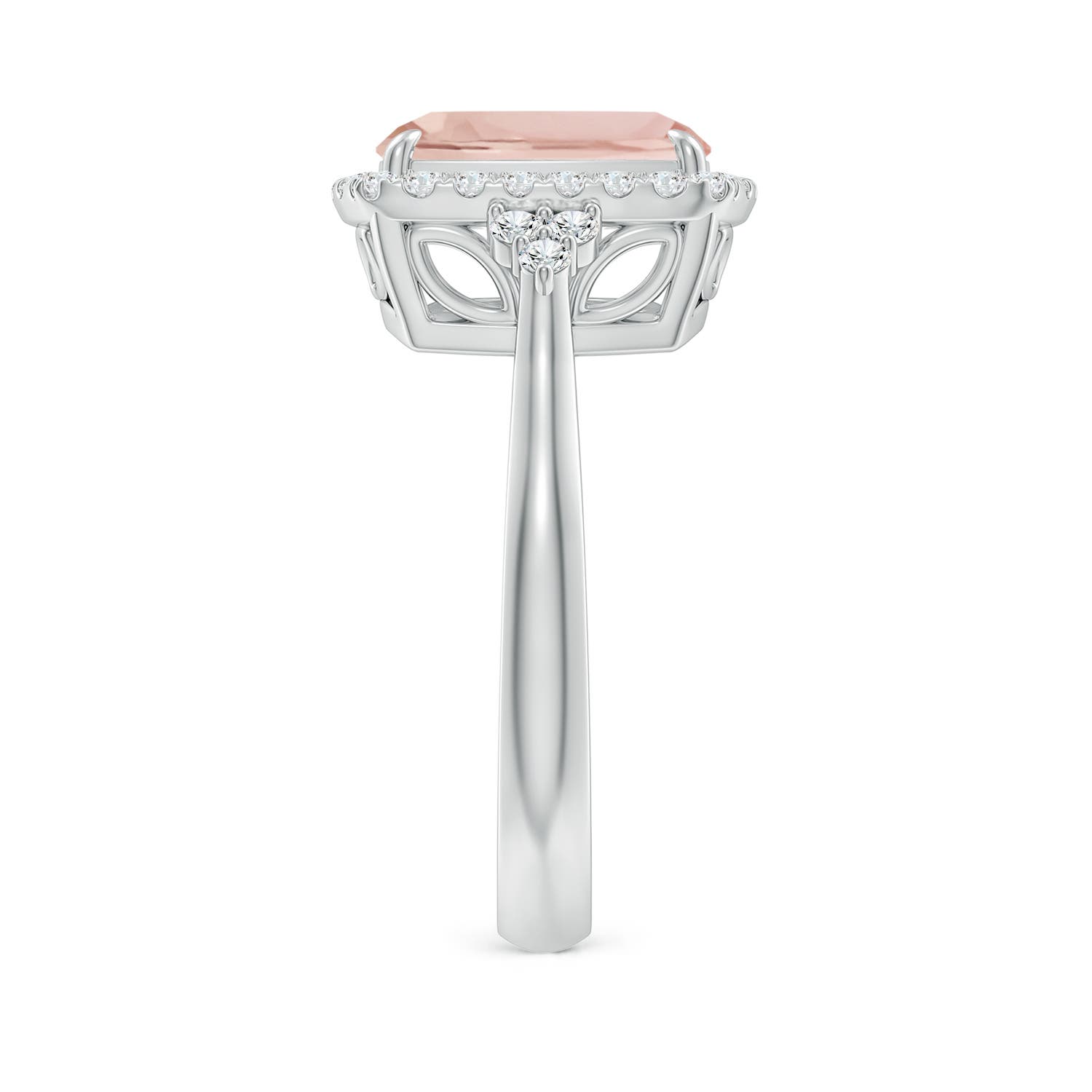 AA - Morganite / 3.05 CT / 14 KT White Gold