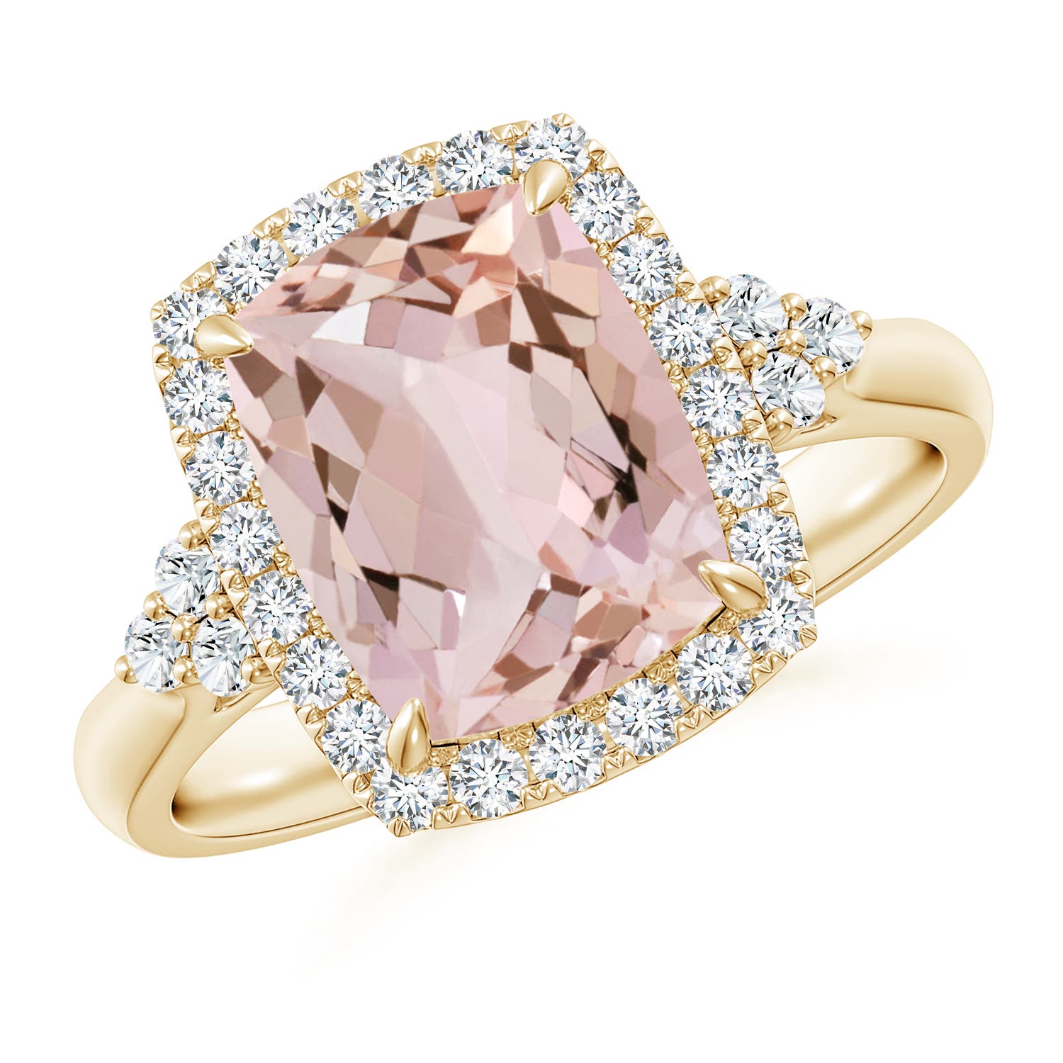 AA - Morganite / 3.05 CT / 14 KT Yellow Gold