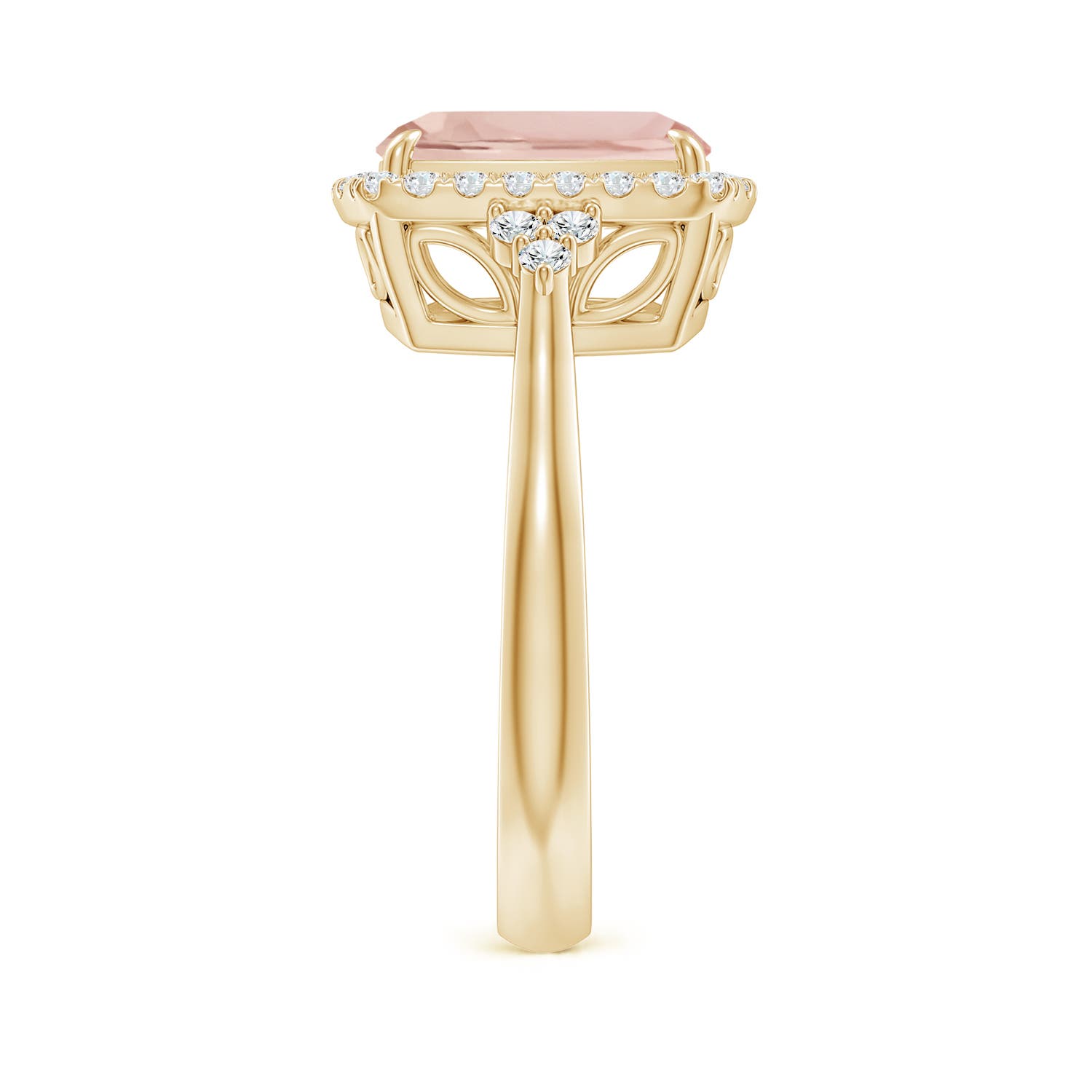 AA - Morganite / 3.05 CT / 14 KT Yellow Gold