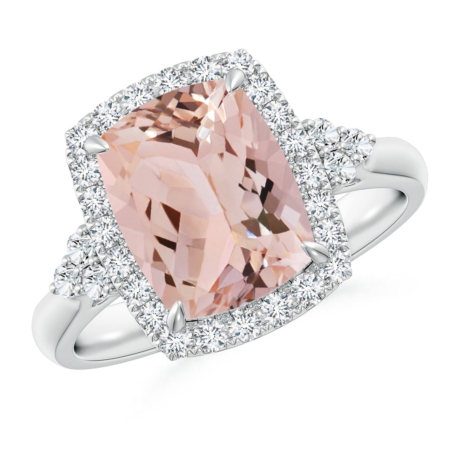 AAA - Morganite / 3.05 CT / 14 KT White Gold