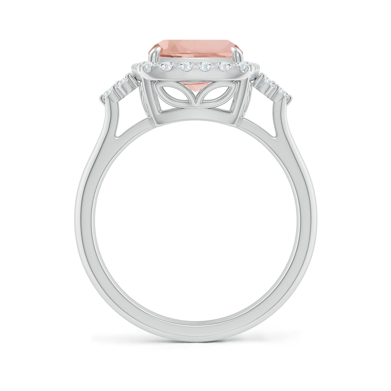 AAA - Morganite / 3.05 CT / 14 KT White Gold