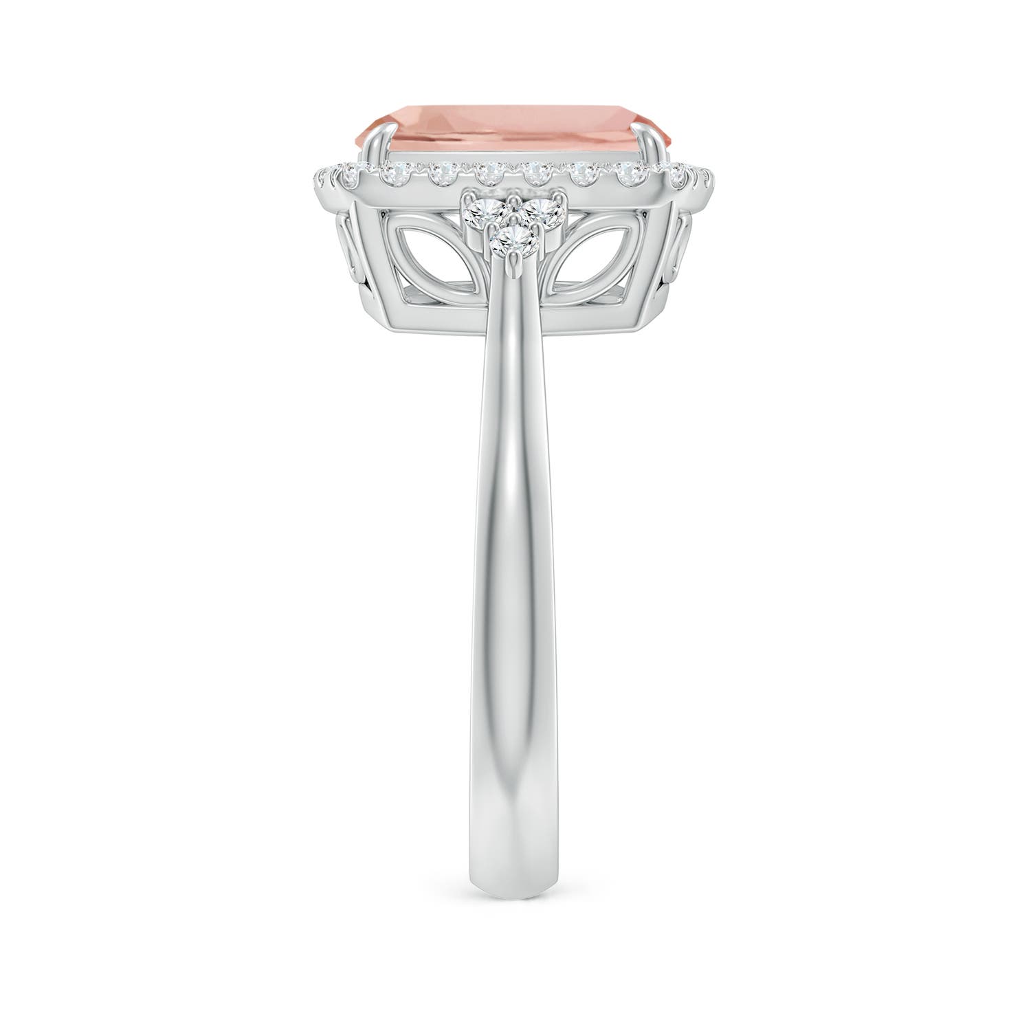 AAA - Morganite / 3.05 CT / 14 KT White Gold