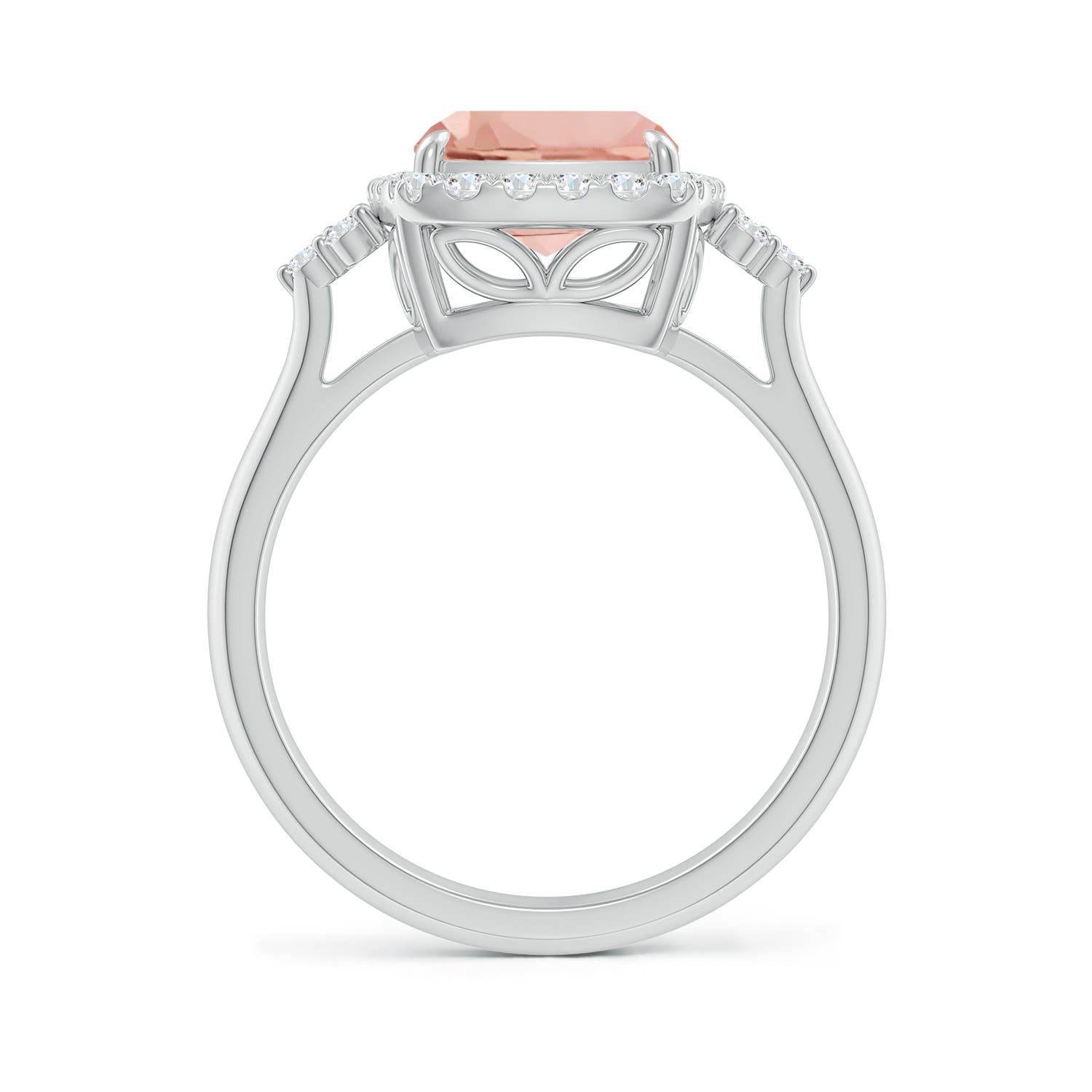 AAAA - Morganite / 3.05 CT / 14 KT White Gold