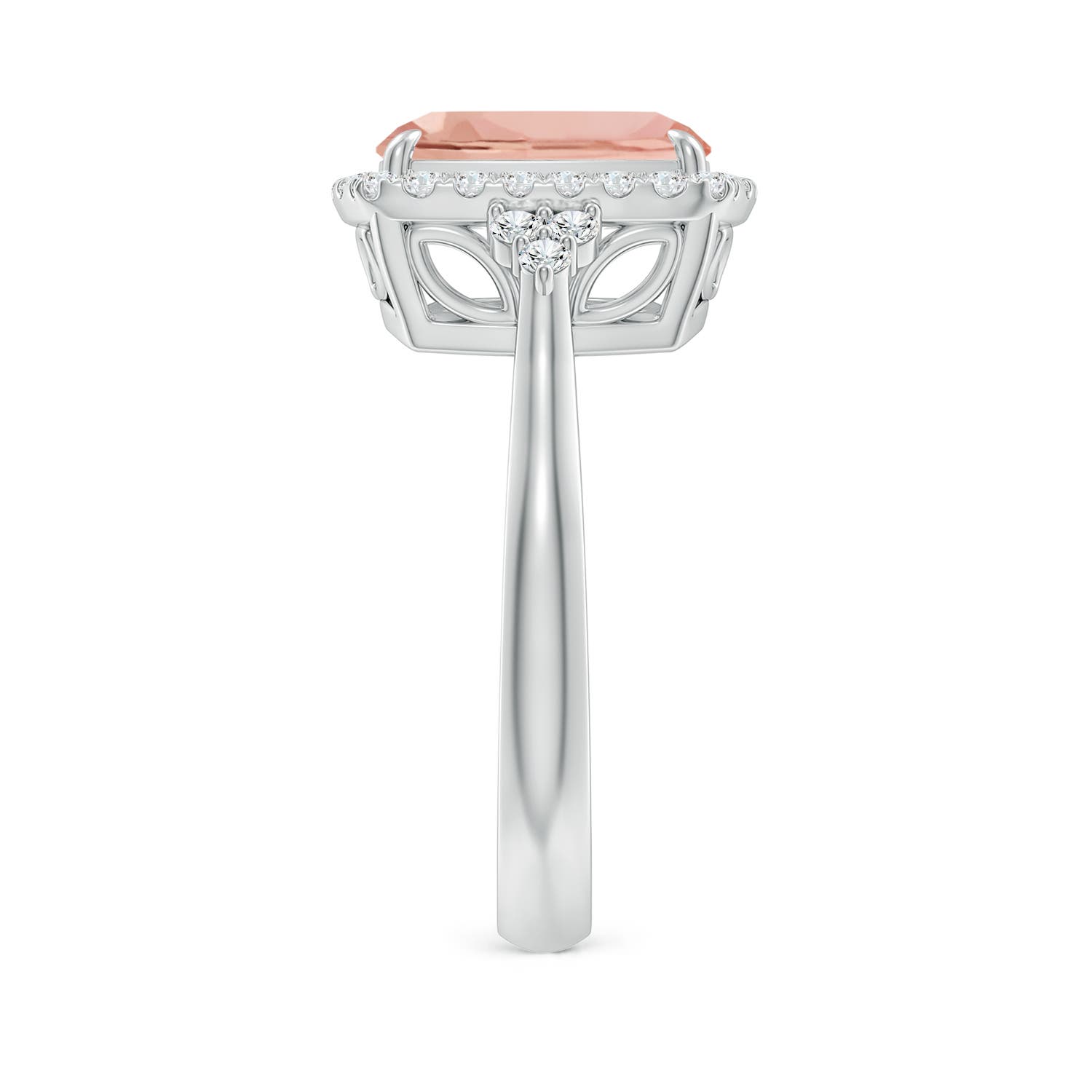 AAAA - Morganite / 3.05 CT / 14 KT White Gold