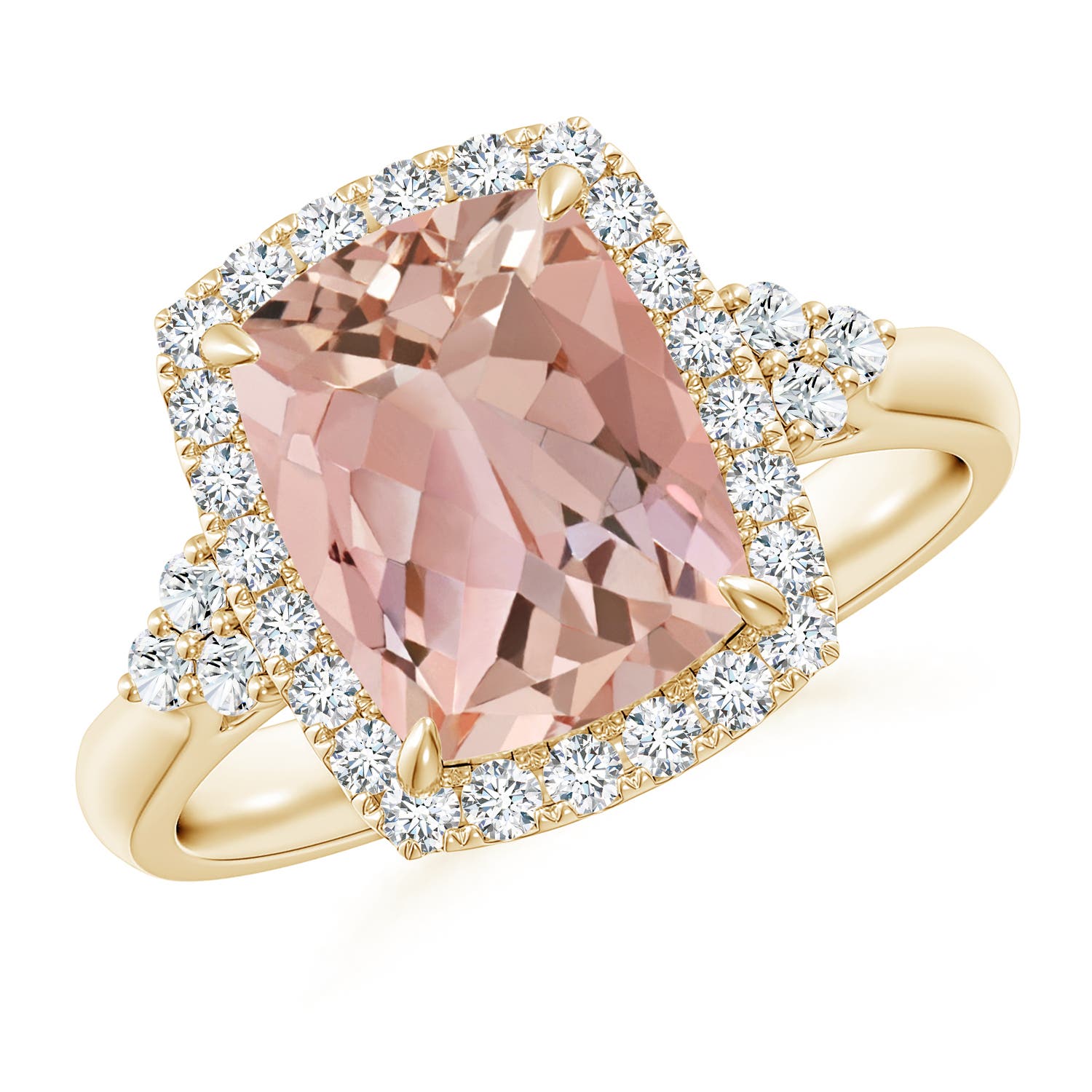 AAAA - Morganite / 3.05 CT / 14 KT Yellow Gold