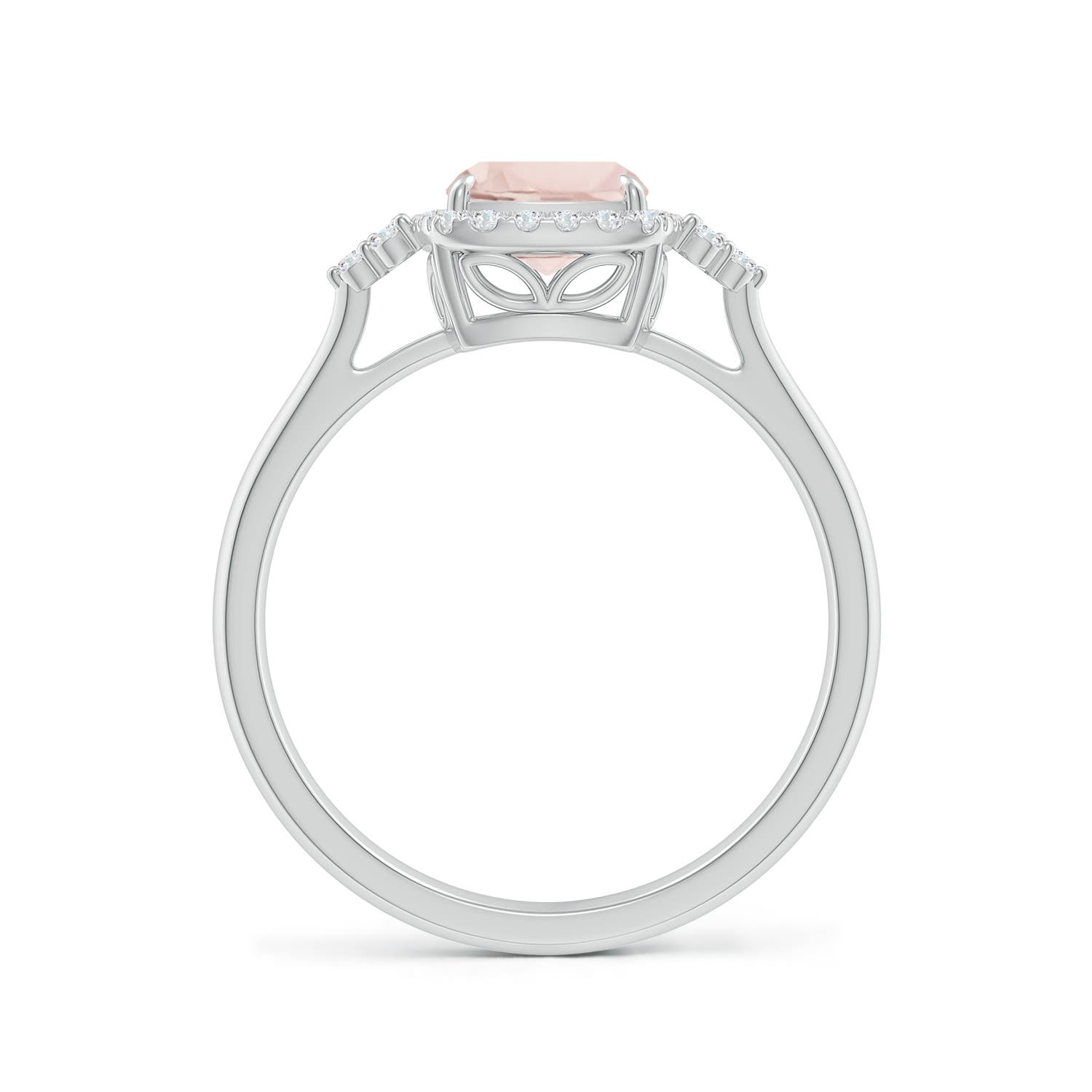 A - Morganite / 1.38 CT / 14 KT White Gold