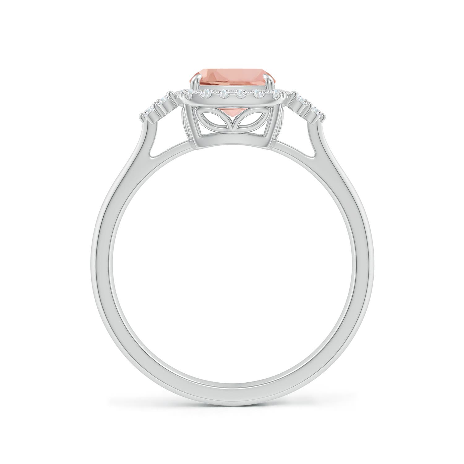 AAAA - Morganite / 1.38 CT / 14 KT White Gold