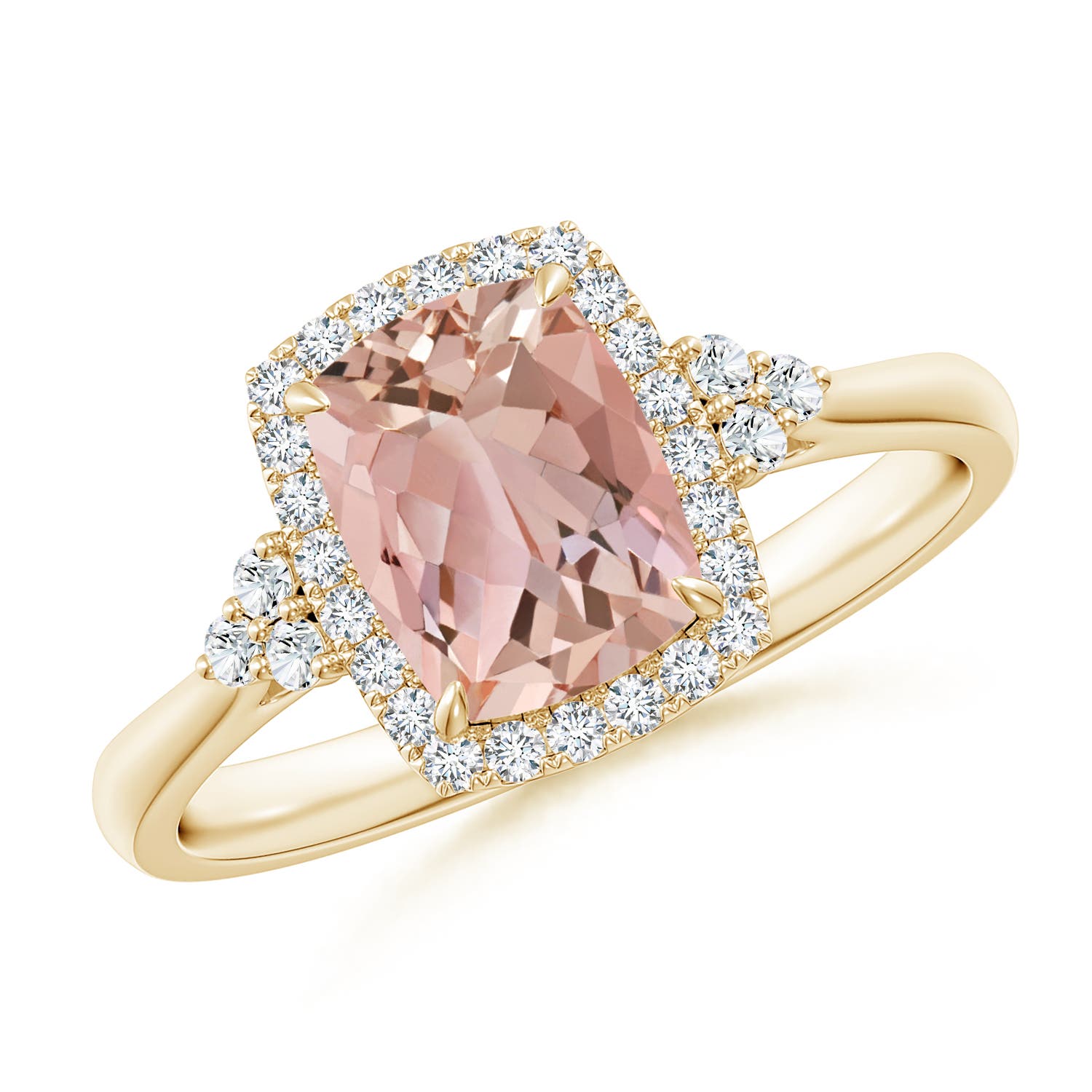 AAAA - Morganite / 1.38 CT / 14 KT Yellow Gold