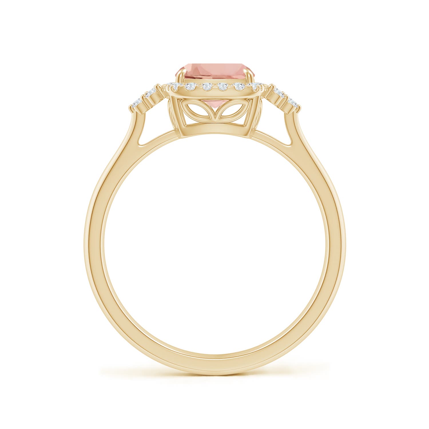 AAAA - Morganite / 1.38 CT / 14 KT Yellow Gold