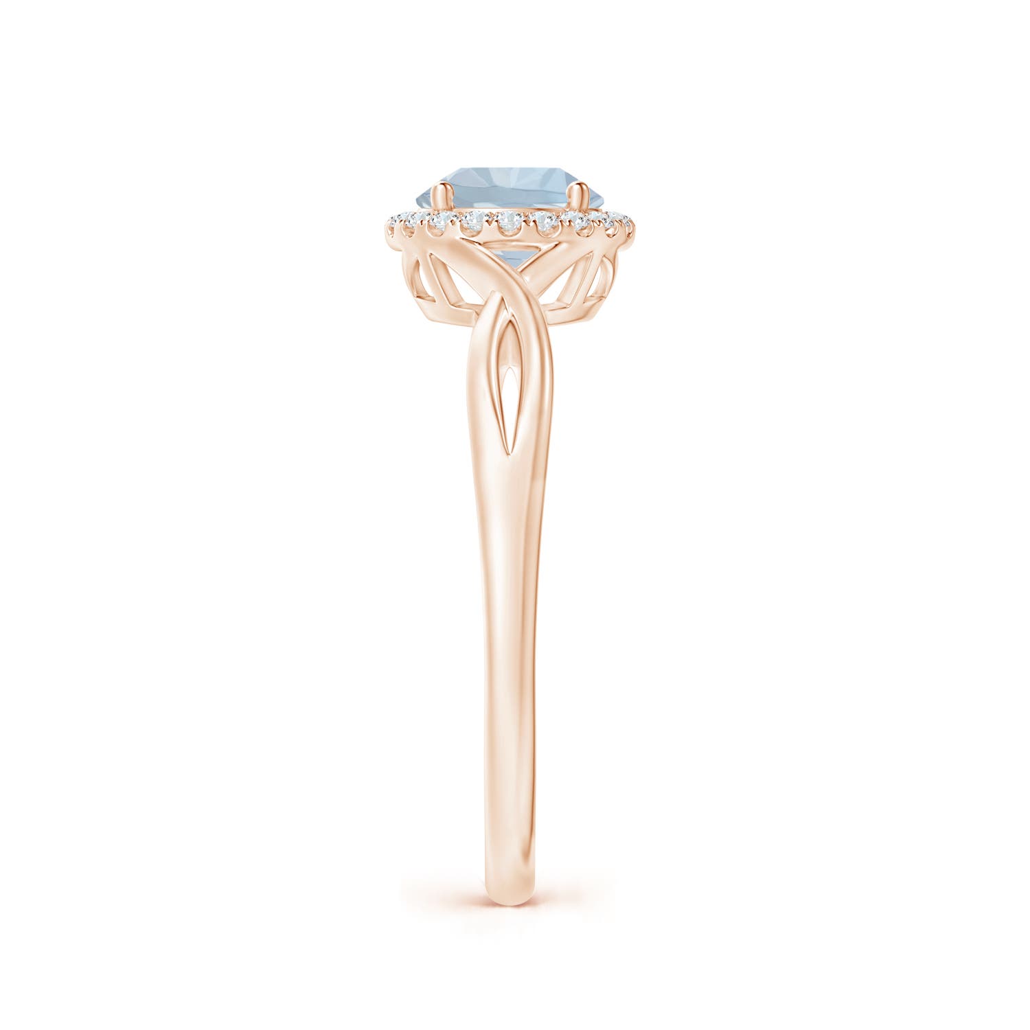 A - Aquamarine / 0.82 CT / 14 KT Rose Gold