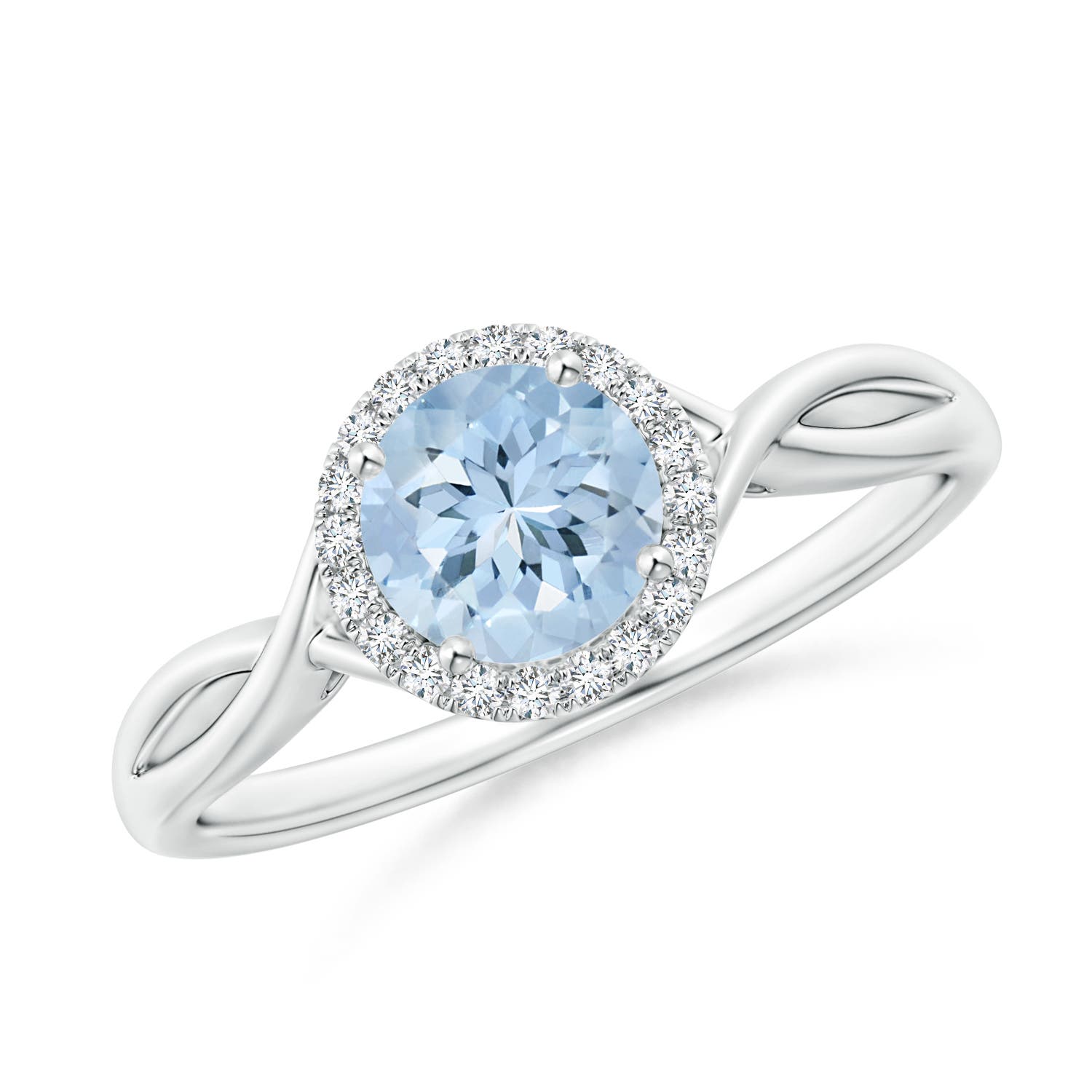 AA - Aquamarine / 0.82 CT / 14 KT White Gold