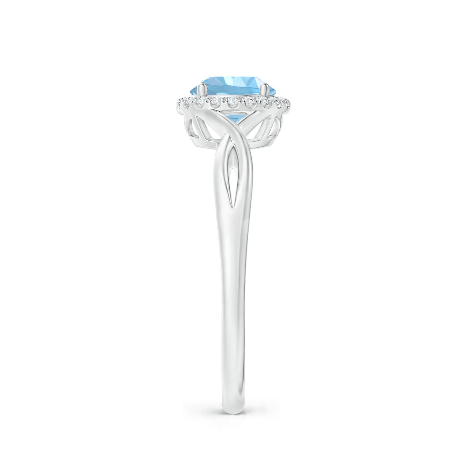 AAAA - Aquamarine / 0.82 CT / 14 KT White Gold