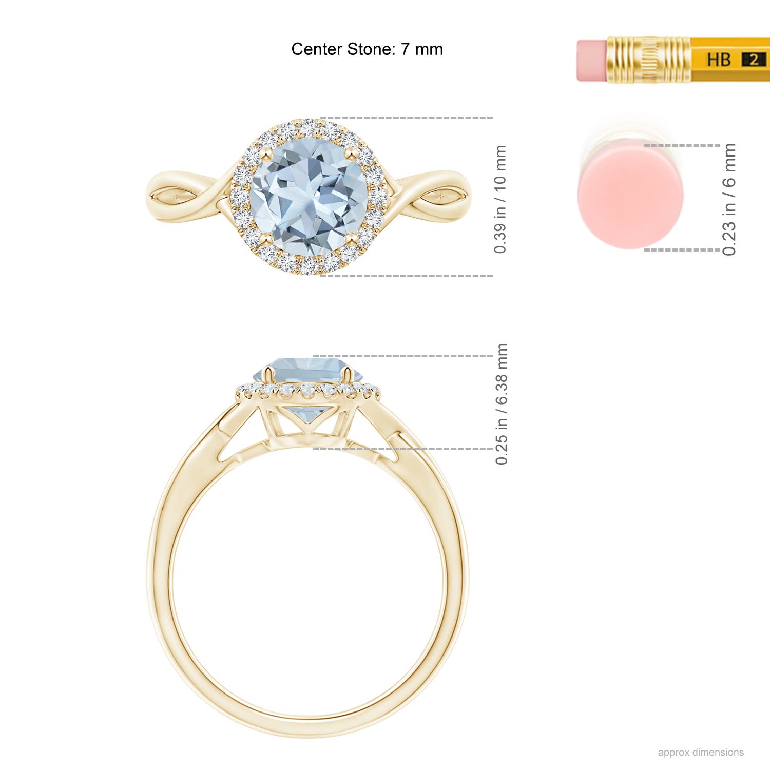 A - Aquamarine / 1.24 CT / 14 KT Yellow Gold