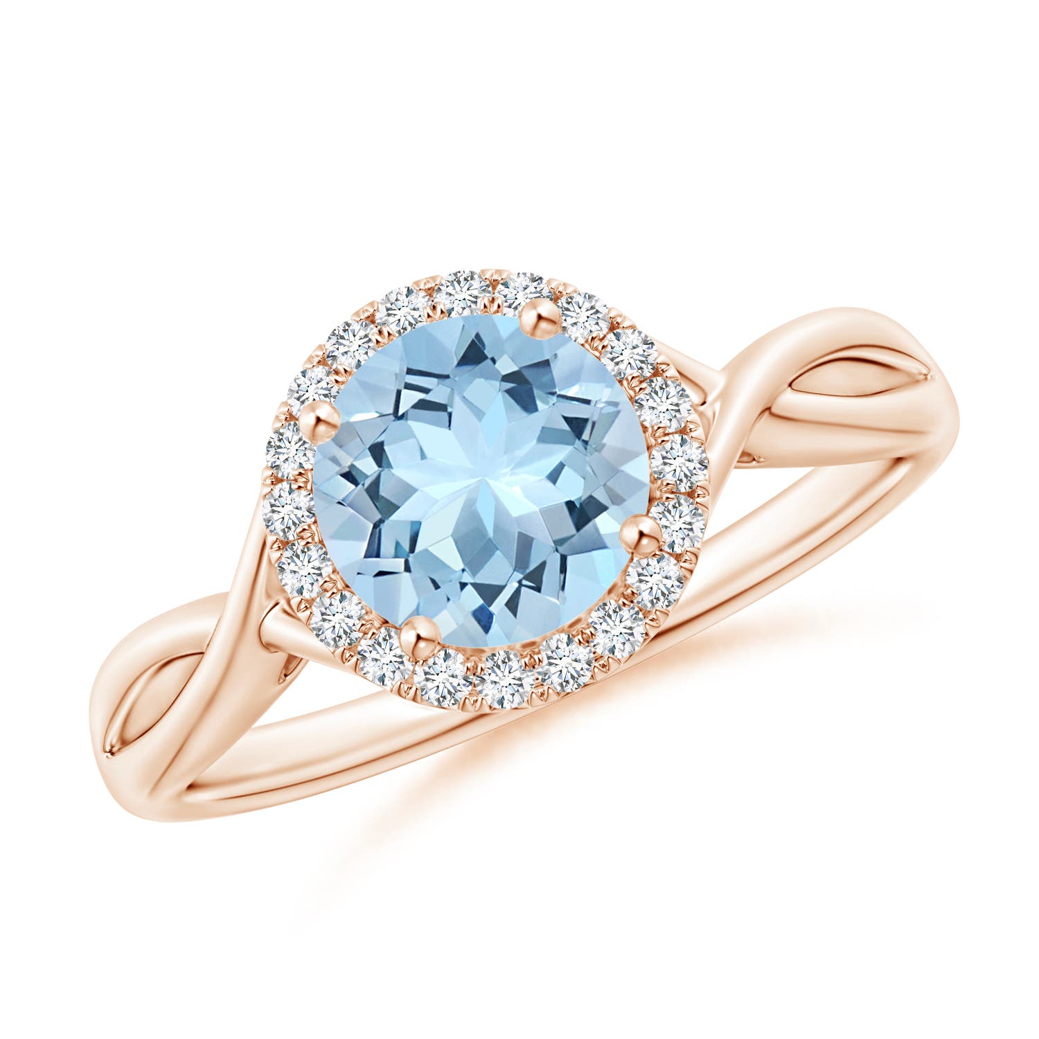 AAA - Aquamarine / 1.24 CT / 14 KT Rose Gold