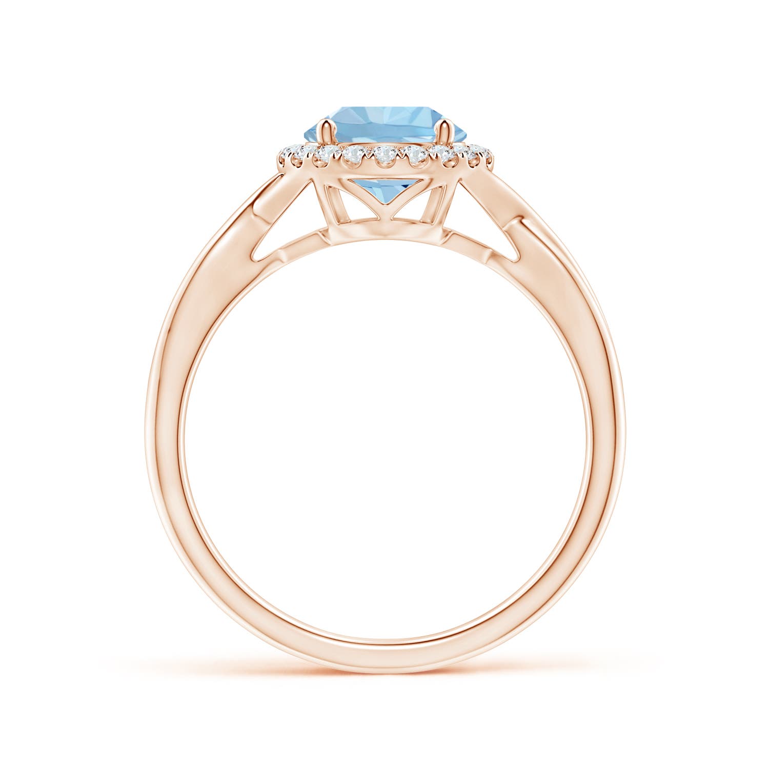 AAA - Aquamarine / 1.24 CT / 14 KT Rose Gold