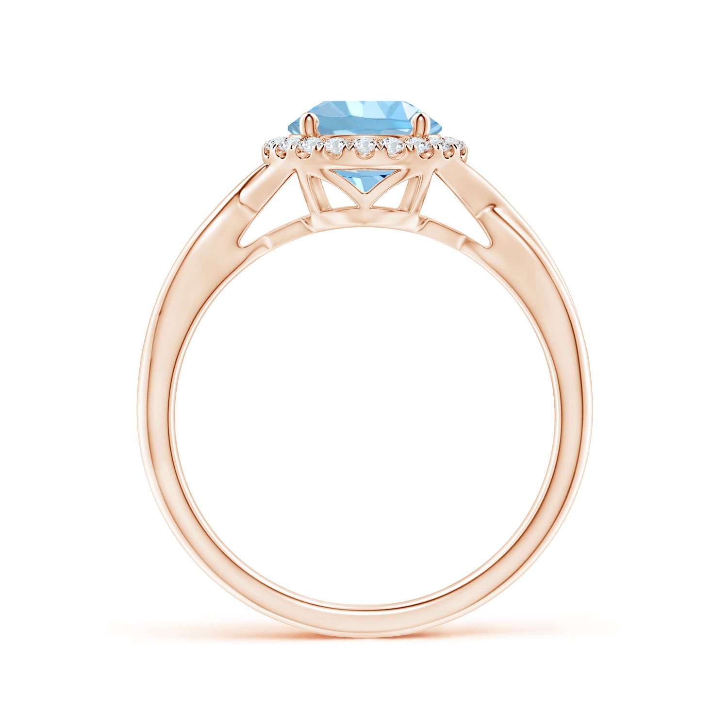 AAAA - Aquamarine / 1.24 CT / 14 KT Rose Gold