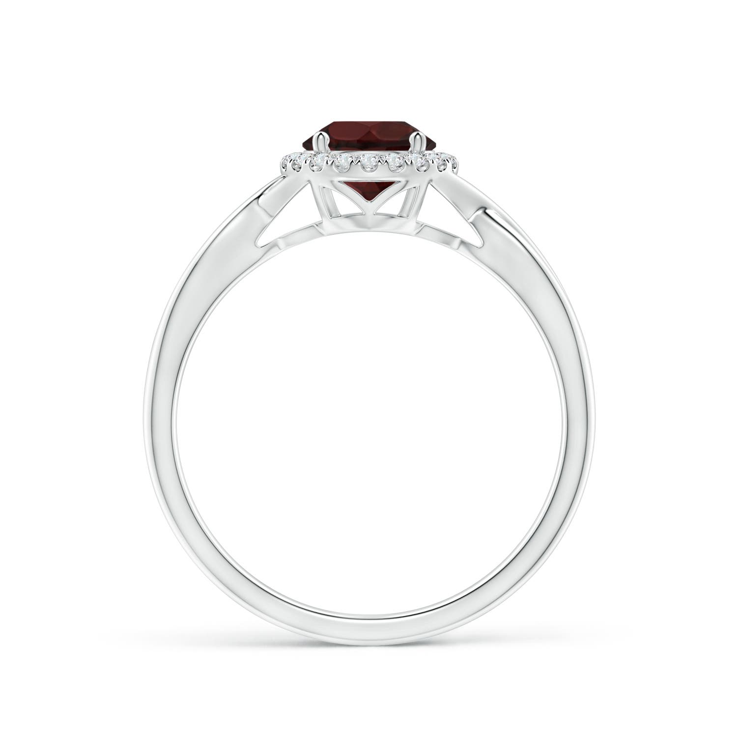 A - Garnet / 1.1 CT / 14 KT White Gold