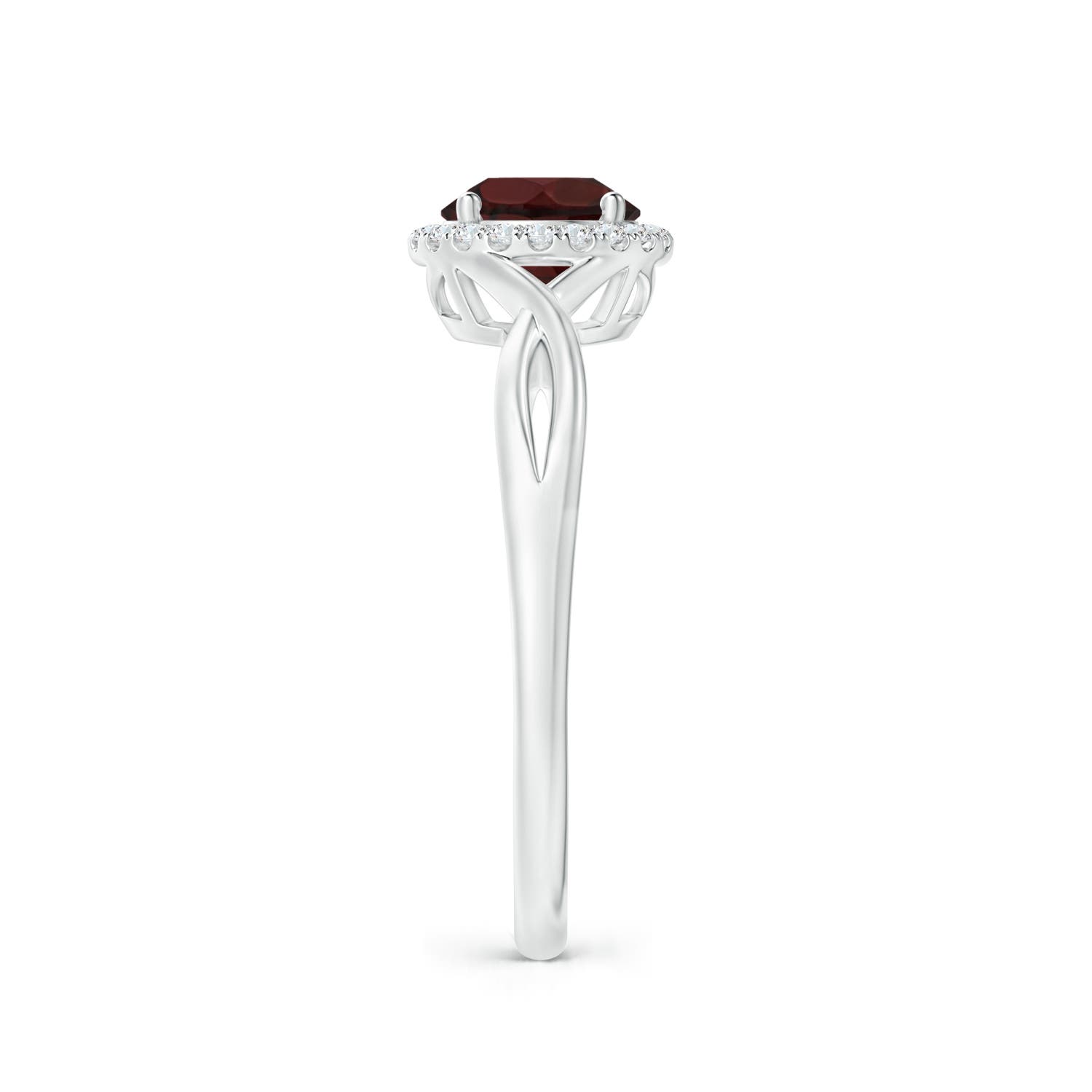 A - Garnet / 1.1 CT / 14 KT White Gold