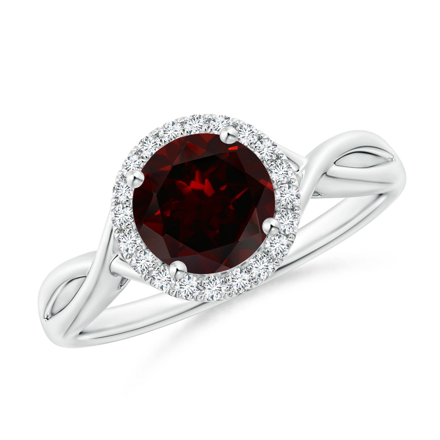 A - Garnet / 1.62 CT / 14 KT White Gold