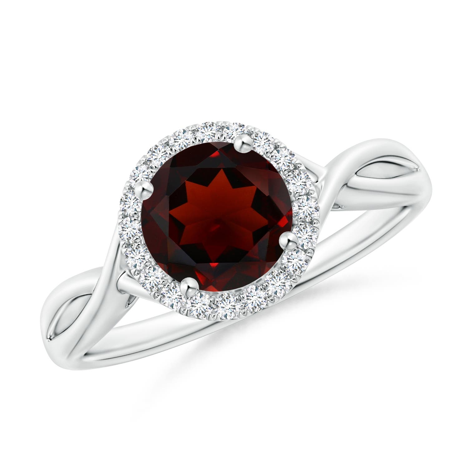 AA - Garnet / 1.62 CT / 14 KT White Gold