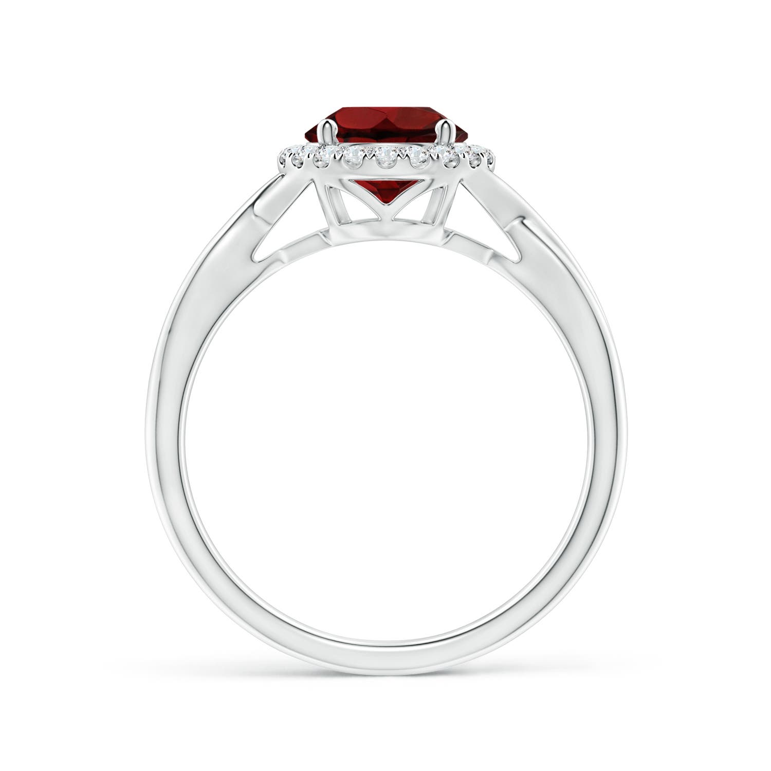 AAA - Garnet / 1.62 CT / 14 KT White Gold