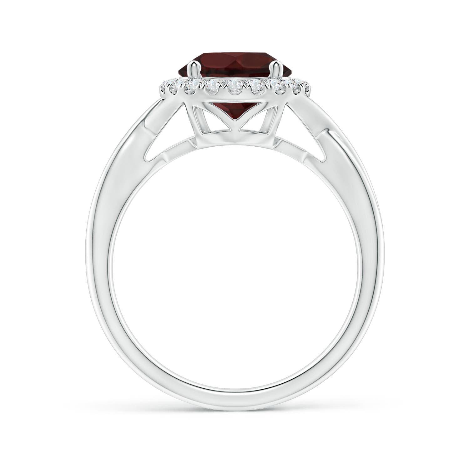 A - Garnet / 2.42 CT / 14 KT White Gold