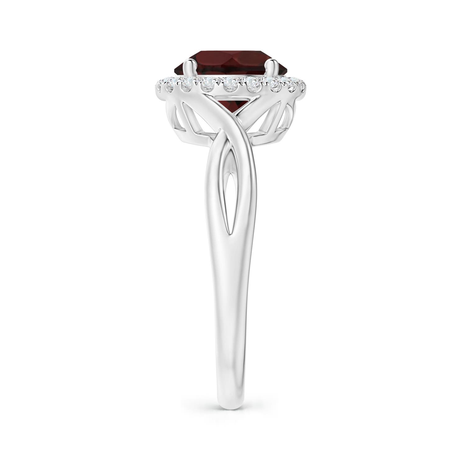 A - Garnet / 2.42 CT / 14 KT White Gold