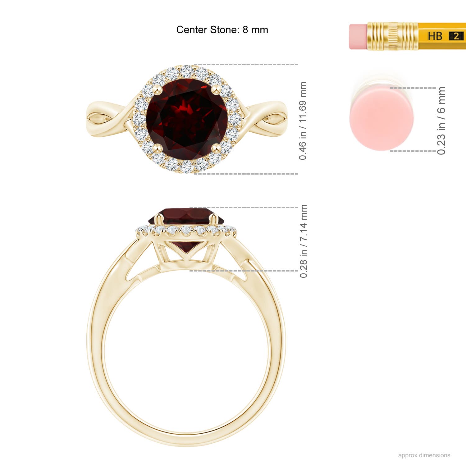 A - Garnet / 2.42 CT / 14 KT Yellow Gold