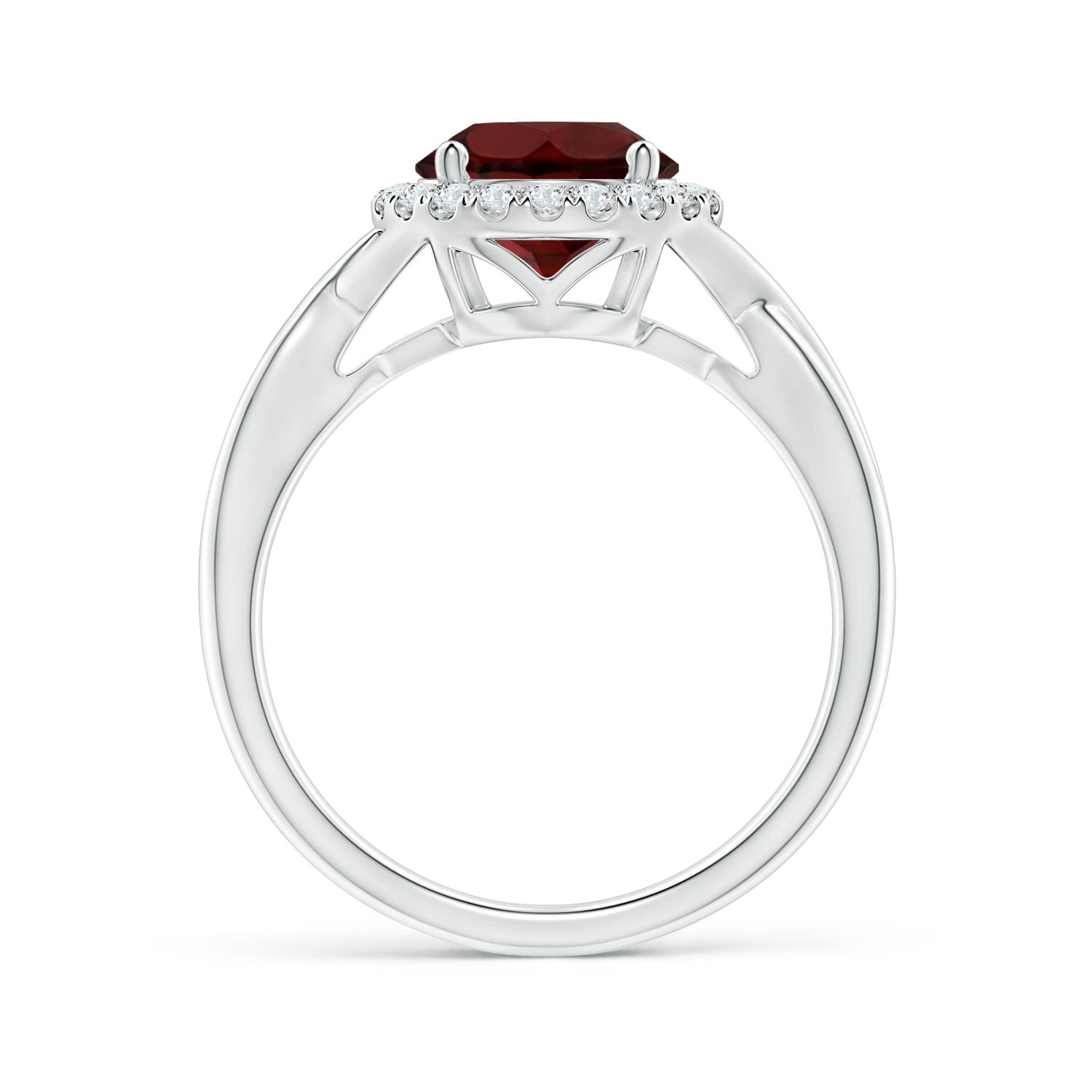 AA - Garnet / 2.42 CT / 14 KT White Gold