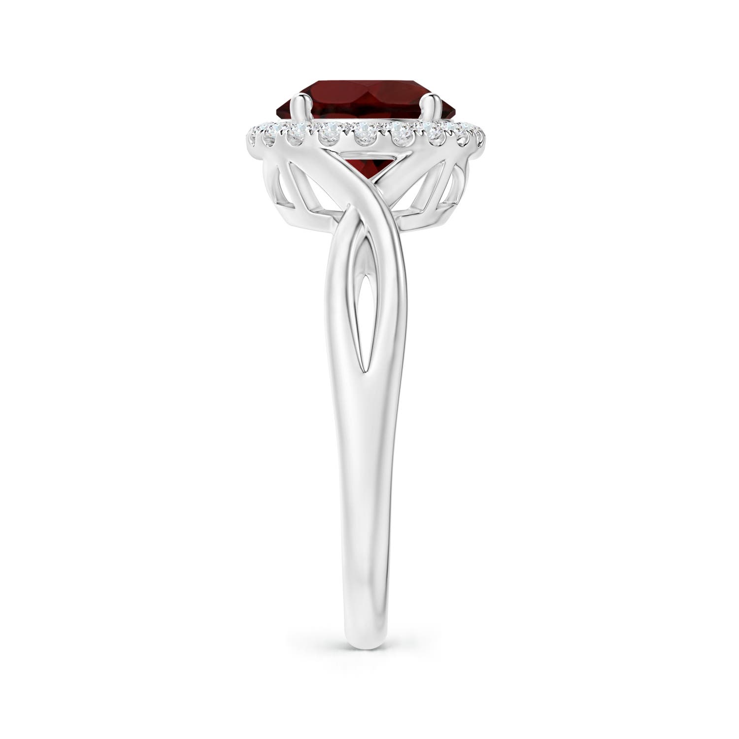 AA - Garnet / 2.42 CT / 14 KT White Gold