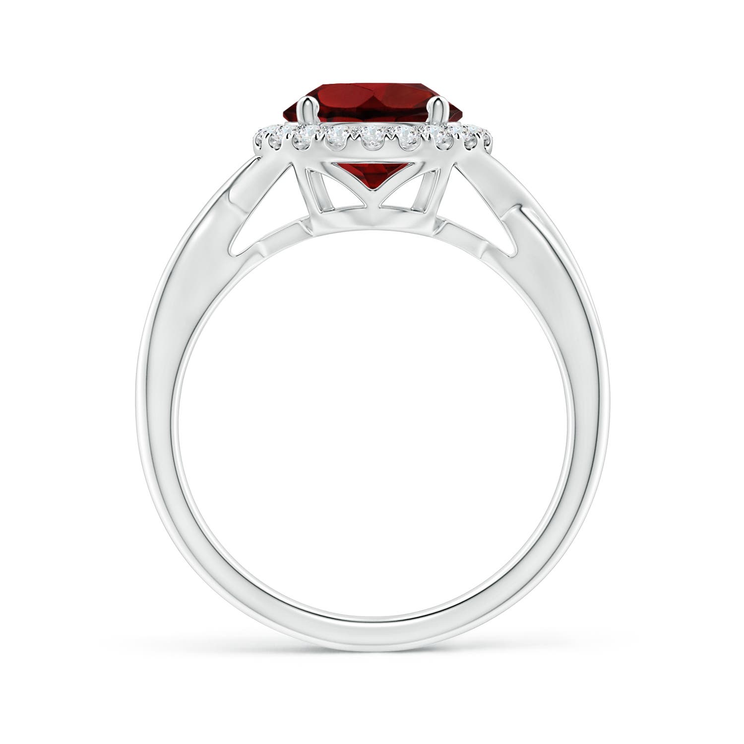 AAA - Garnet / 2.42 CT / 14 KT White Gold