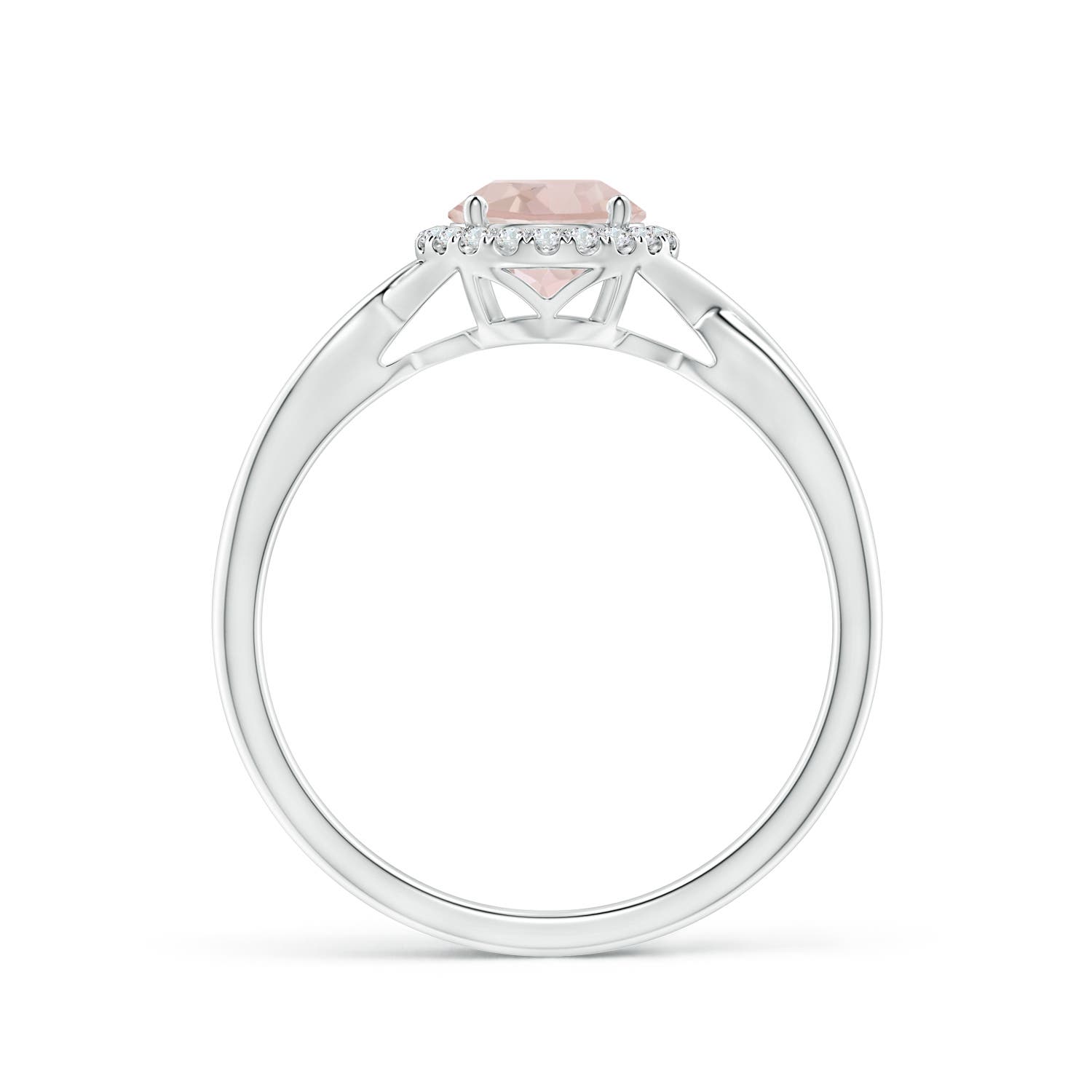 A - Morganite / 0.8 CT / 14 KT White Gold