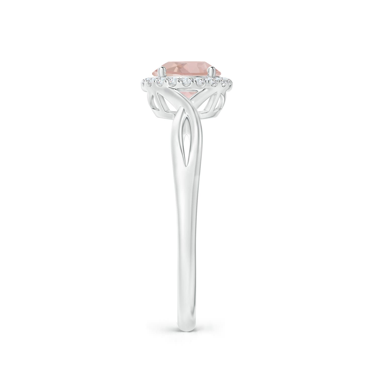 AA - Morganite / 0.8 CT / 14 KT White Gold